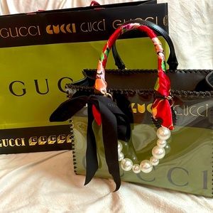 AUTHENTIC Gucci paper shopping bag handmade purse
